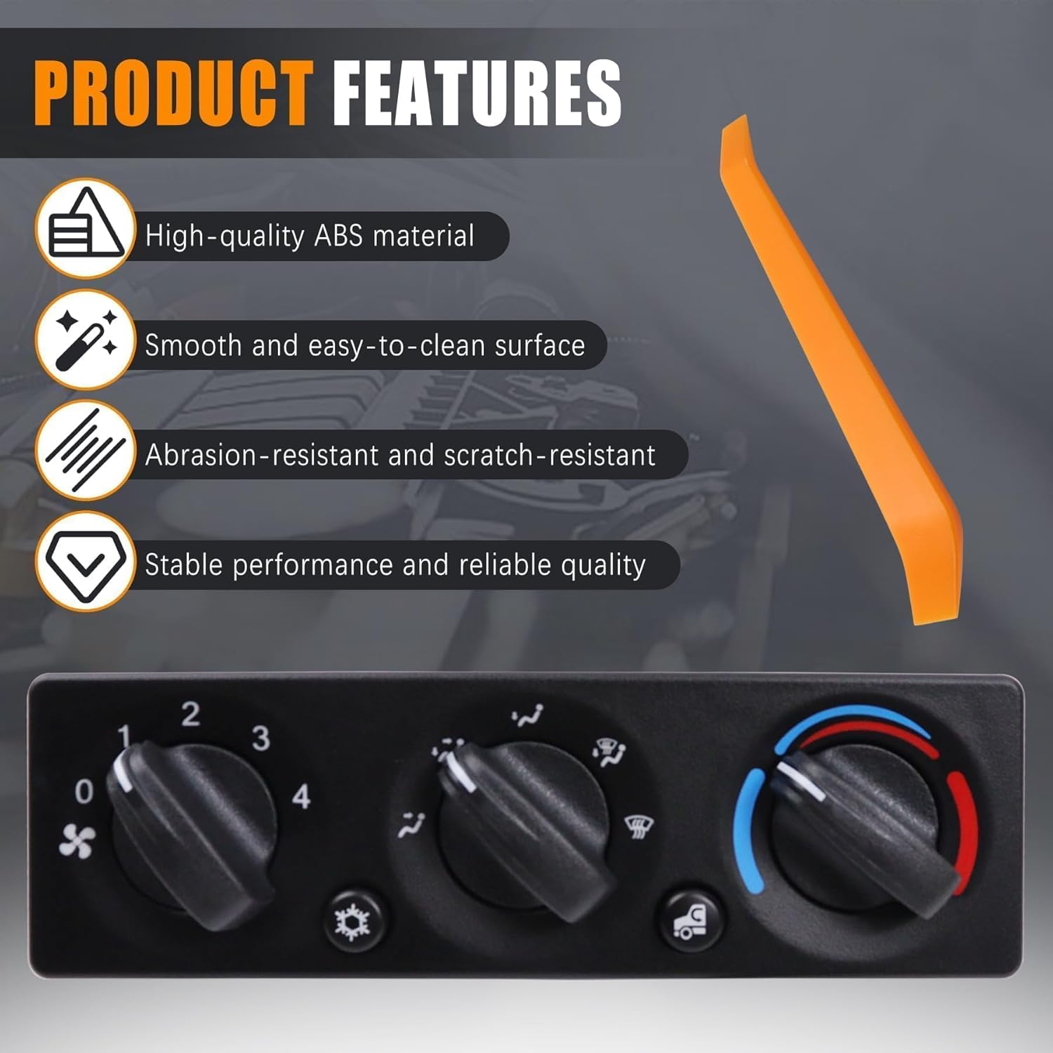 Q21-6119 HVAC A/C Heater Climate Control Module Panel Switch Fit for Peterbilt Trucks 337 348 389 Temperature Control Panel Replace Q216119