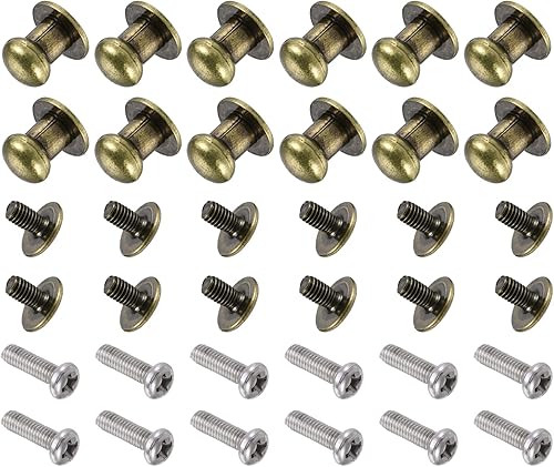 METALLIXITY Mini tiradores de cajón (0.24 pulgadas), 12 unidades, aleación de zinc, mini pomos de cabeza redonda con tornillos, para manija de cajón
