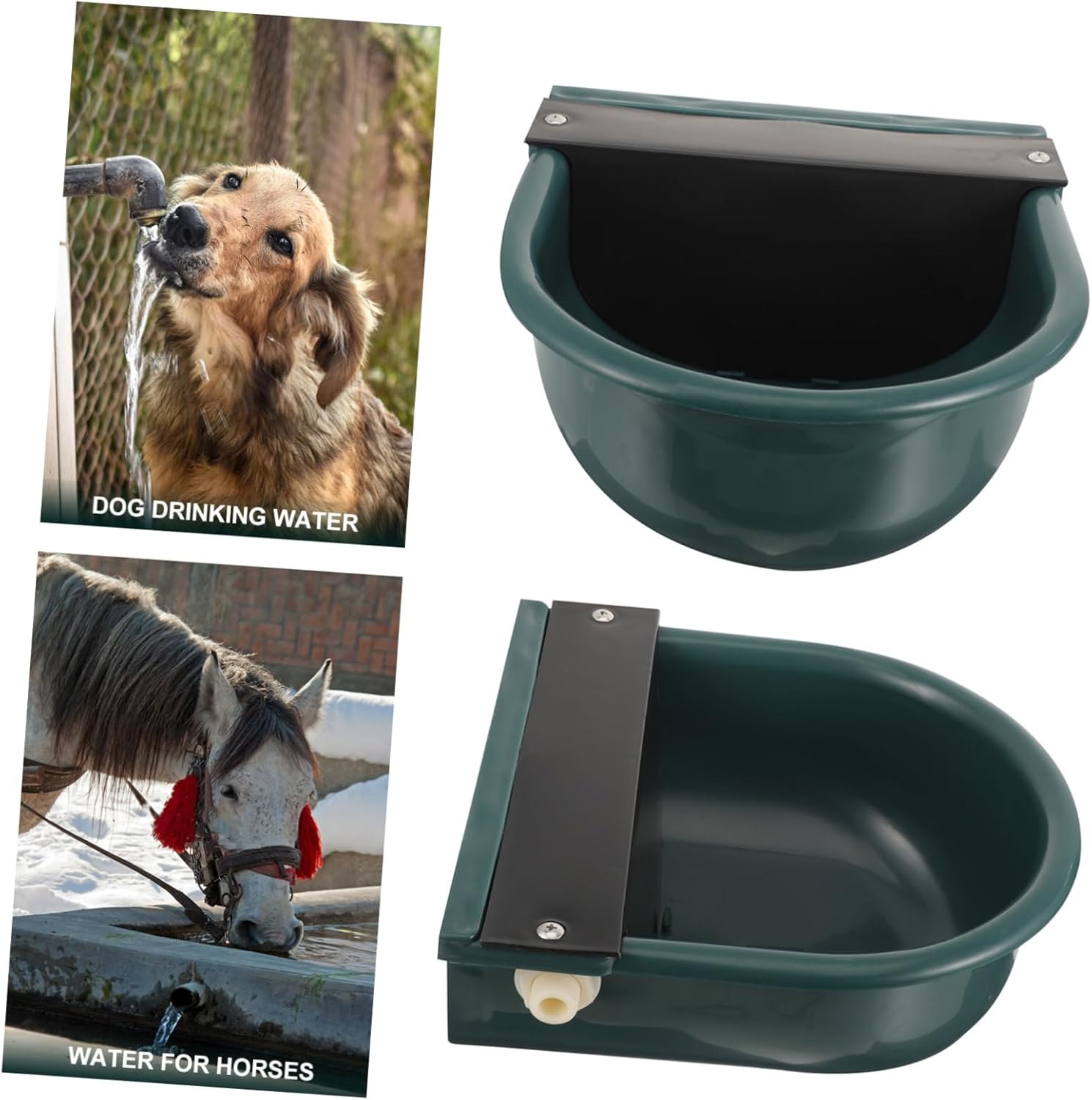 Automatic Cow Water Feeder Floating Valve Livestock Water Bowl Splash-Design for Cattle Horses Goats Easy to Use for Farms