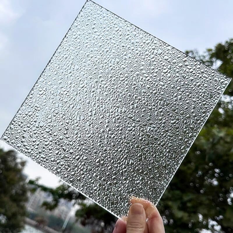 12'' Clear Acrylic Texture Background Sheet,2 PackTransparent Acrylic Wave Board for Photographer Props,Window Replacement, DIY/Jewel Display/