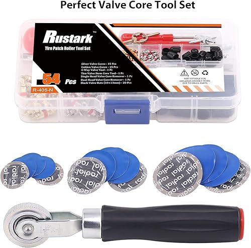 Miniatura 7 de 70 herramientas de extracción de núcleo de válvula con 30 núcleos de vástago de válvula de neumático, 20 tapas de núcleo, removedor de núcleo de