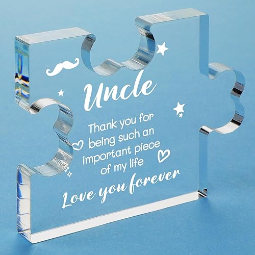 Uncle Gifts Acrylic Plaque with Sayings - Father's Day Gifts For Uncle