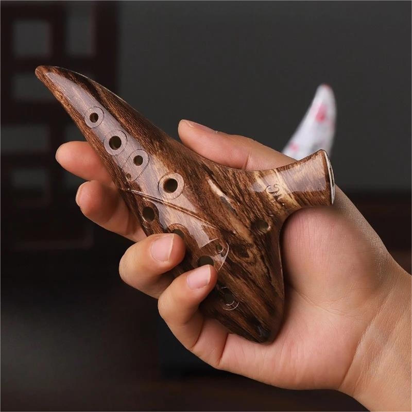 Set Ocarina Strumento A Fiato In Resina Professionale Portatile Ocarina Con Chiave Alto AC A 12 Fori Per Principianti(Ocarina Set)