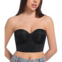 Anti-Slip Longline Strapless Bra Full Bust Seamless Tummy Control