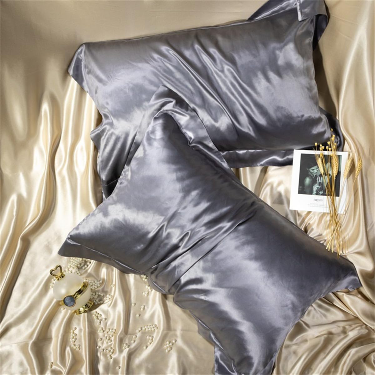 Michear Natural Mulberry Silk Pillowcase for Hair and Skin Health Standard Size 48x74cm Silk Pillow Case - Image 4