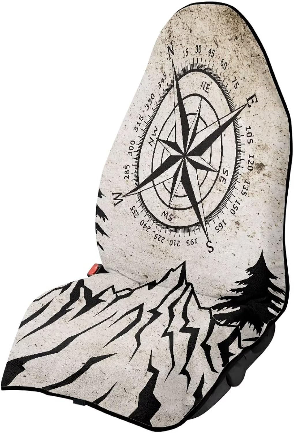 Mountain Compass Car Seat Towel Cover Fashion Auto Interior Waterproof Soft Auto Seat Covers Anti-Slip Vehicle Seat Protector Universal Size Fit for Most Cars SUVs Trucks Vans