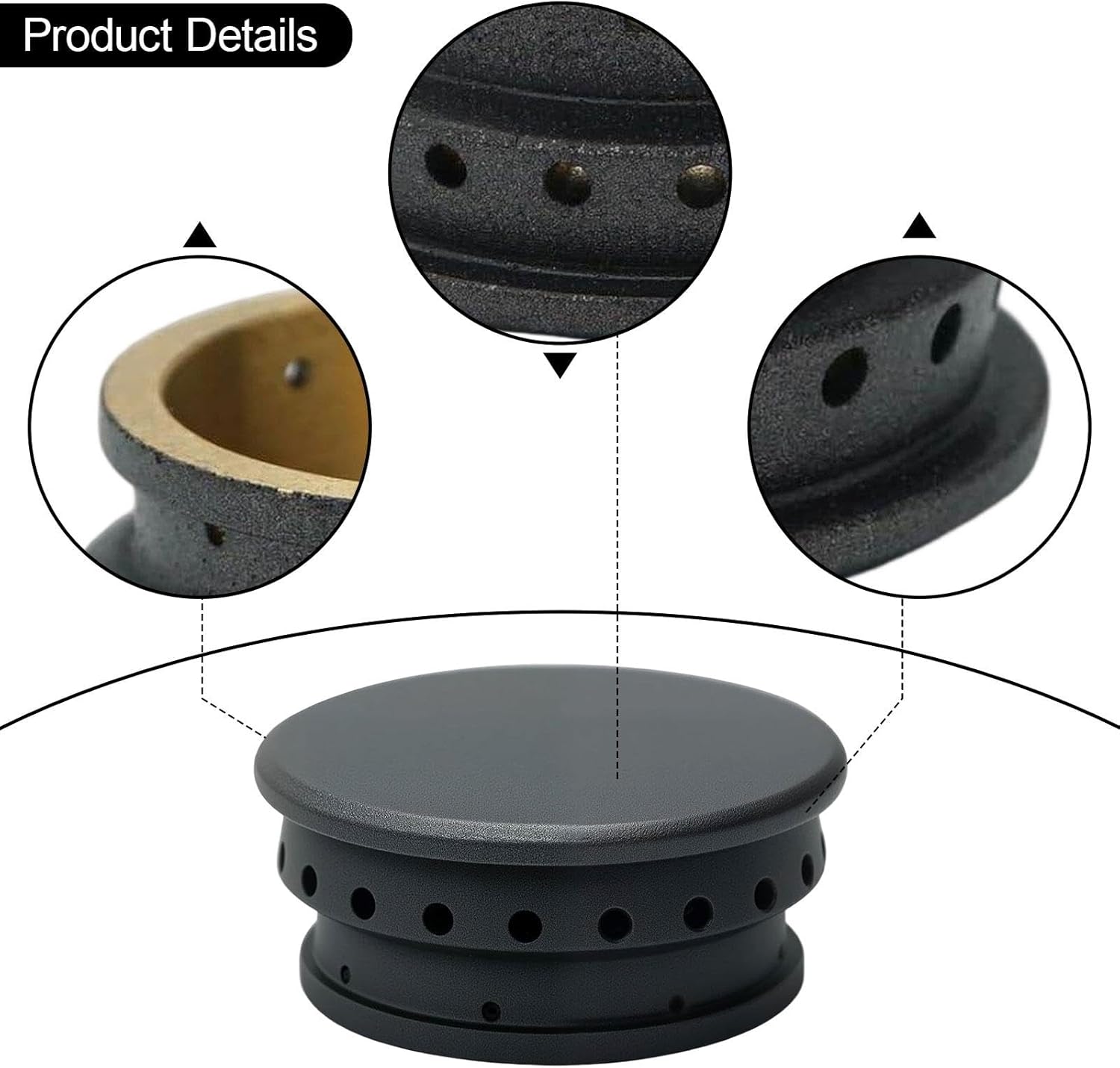 Inner Burner Head Replacement Sturdy Accessories Repair Parts Previous Part 800041 720801 Gas Cooktop Burner Head for R486C