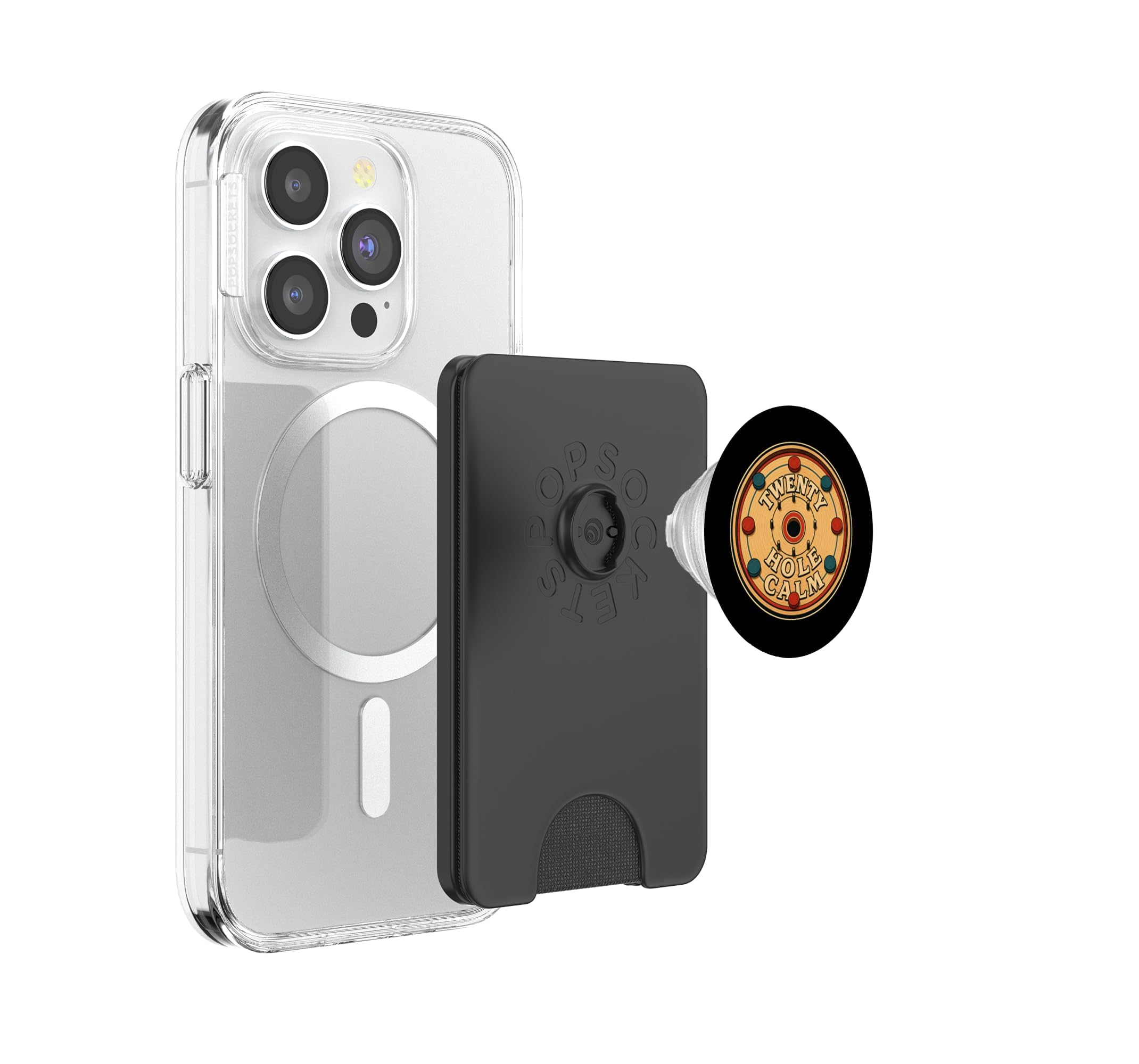 Twenty Hole Calm Jeu de Table crokinole PopSockets PopWallet pour MagSafe