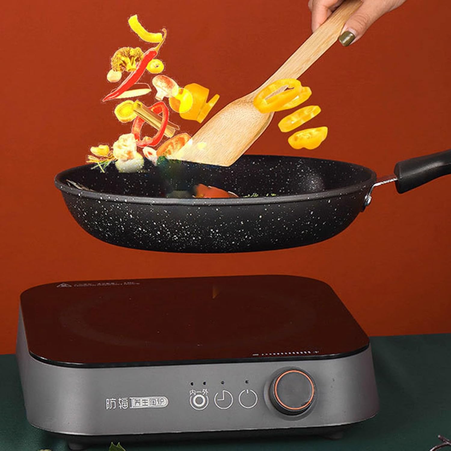 Nonstick Frying Pans Flat Bottom Omelette Cooking Pots Cookware Kitchen Eggs Steak Skillets Kitchenware Flat Bottom Pans Easily to
