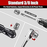 Vista 3 de Juego de extractor de pernos, 21 piezas, kit de extractor de pernos fácil de salir, 3/8 de pulgada, herramienta extractor de pernos para tuercas