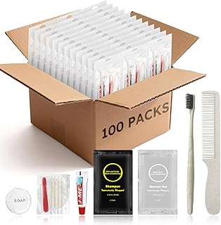 Toiletry Kits Homeless Personal Hygiene Kits for Homeless Care Package Supplies In Bulk, Disposable Travel Size Essential Women Men Toiletries Set for Hotel, Charity,Camping,Travel (60 Pack)