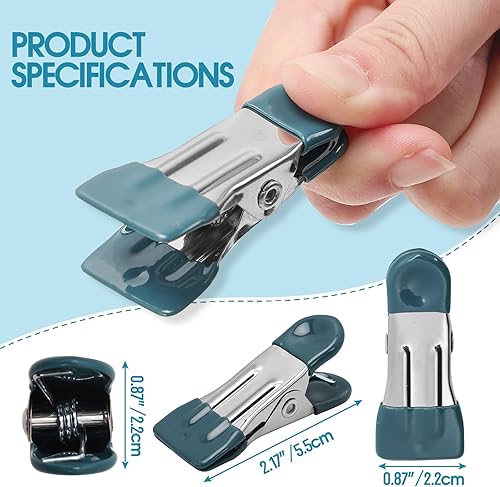 Miniatura 7 de Paquete de 30 pasadores de ropa resistentes, clips de metal de 2.17 pulgadas, pinzas para la ropa para secado de fotos, calcetines de ropa para