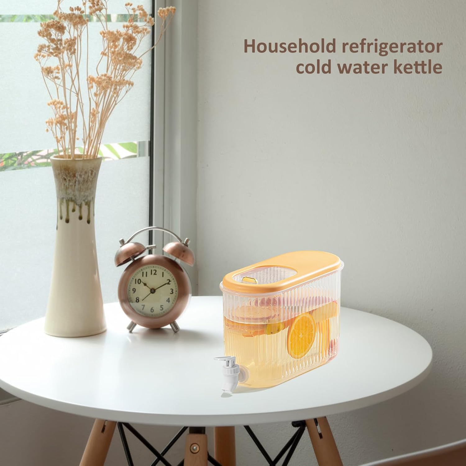 Fridge Beverage Drink Dispenser with Leak-proof Spigot Cold Drink Juice Beverage Dispenser Jug for Fridge Water Juice Milk, Tea - Image 7