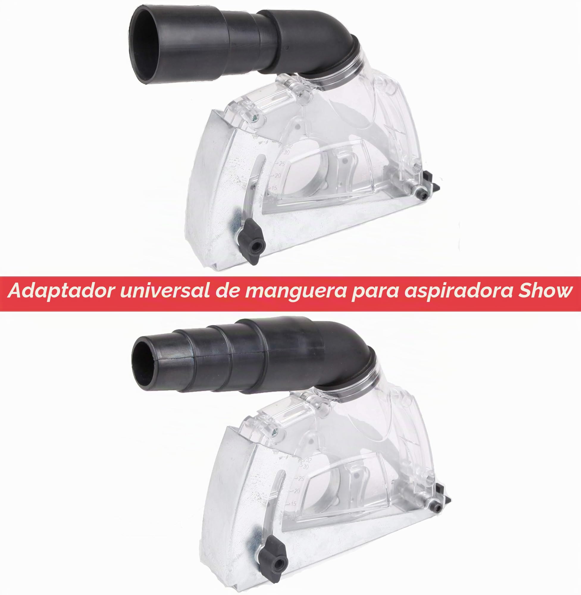 Aidelife Colector de polvo para amoladoras 115/125mm Caperuza de aspiración para amoladoras +Disco de corte de diamante de 125 mm