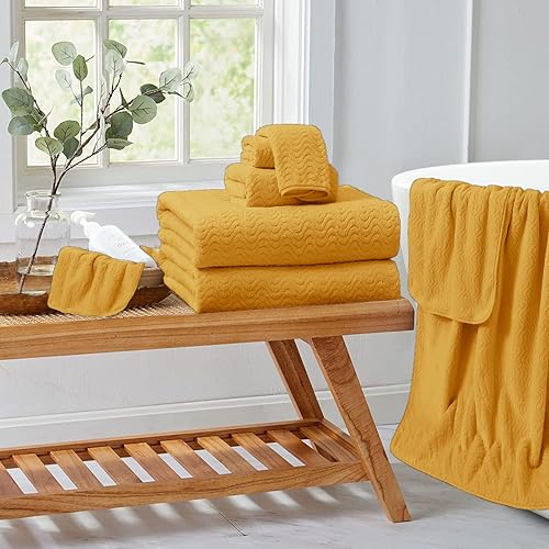 Miniatura 3 de Juego de toallas de baño de 8 piezas, 2 toallas de baño de gran tamaño, 2 toallas de mano, 4 toallas pequeñas, juego de toallas suaves extra grandes