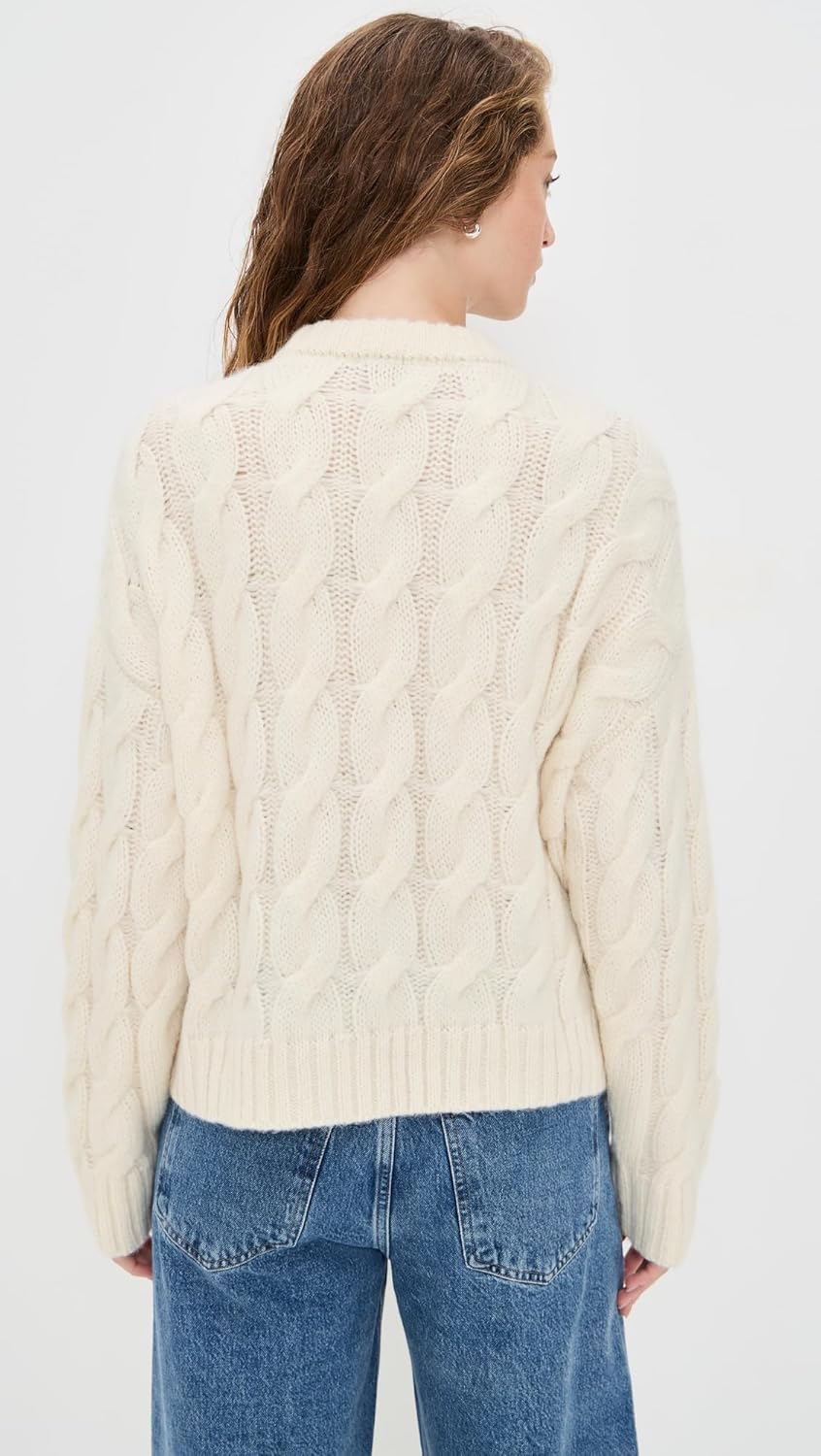 Jenni Kayne Women's Cable Serena Crewneck - Image 3