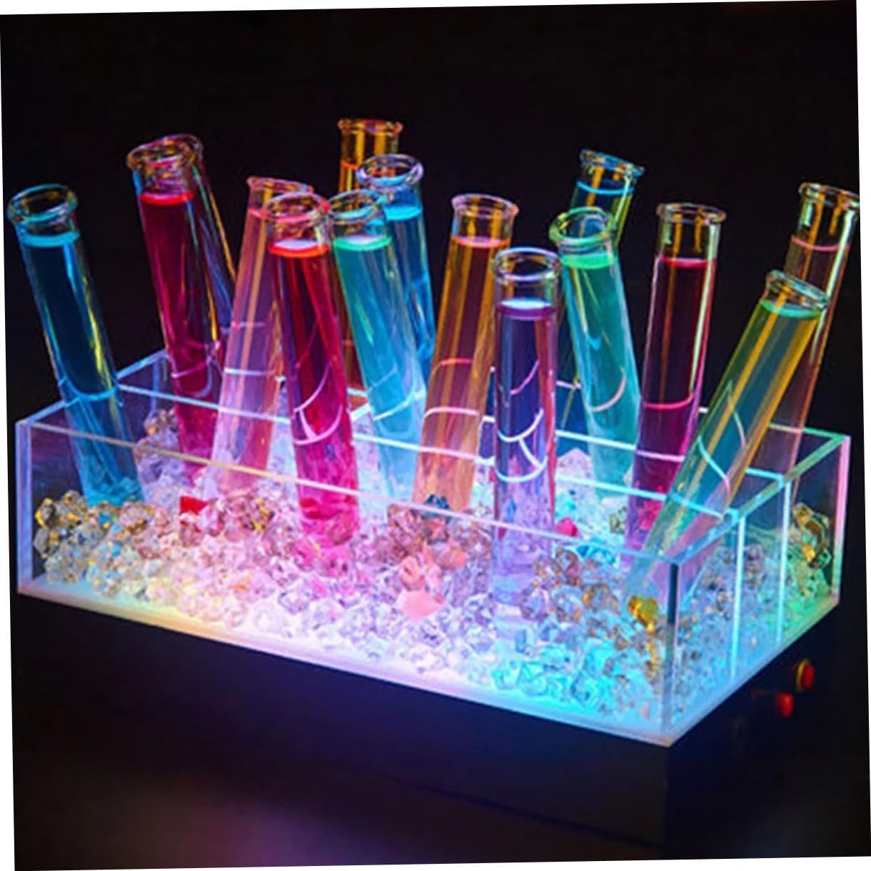10pcs Cocktail Test Tubes Acrylic Liquid Test Tube for Bars Ktv Night Clubs Parties Pc Shot Glasses for and Lab Use