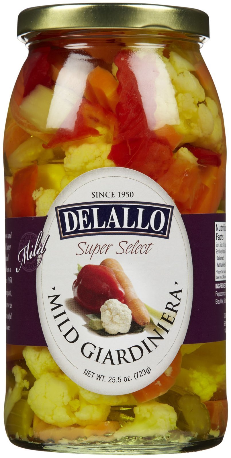 DeLallo Giardinera Mild, 25.5 oz