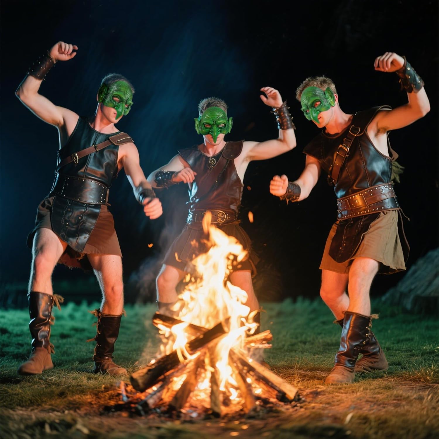 MCJC Goblin Mask, Halloween Green Witch Masquerade Mask, Scary Costume Accessory - Image 4