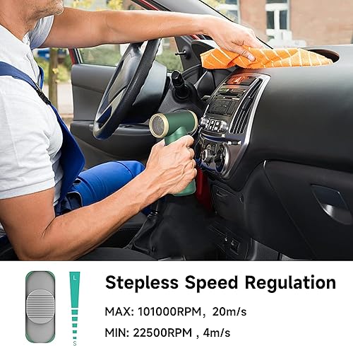 Miniatura 5 de KiCA Jetfan 2.0 - Plumero eléctrico para computadora, teclado, limpieza de casa, (Gray-Jetfan 2.0)