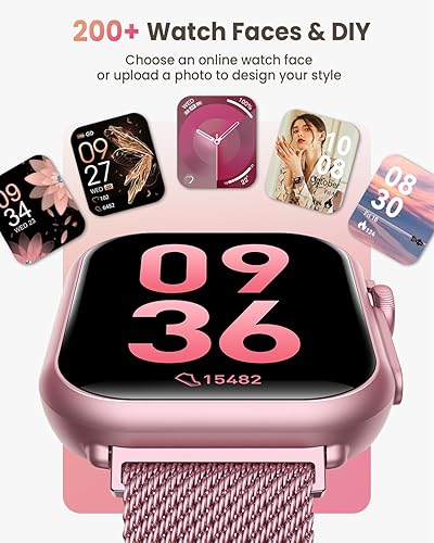 Miniatura 7 de Relojes inteligentes para iPhone y Android, Bluetooth, con 30 días de duración de la batería, monitor de SpO2 247, frecuencia cardíaca de sueño,