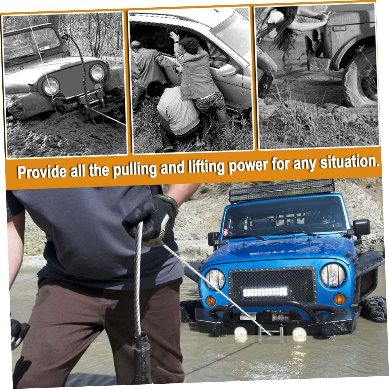 GALPADA 12v 2000lb Electric Winch with Wired Remote Controller, Vehicle Winch for Off-Road Trucks and Suvs, Sturdy Traction Tool for Self-Rescue and Towing