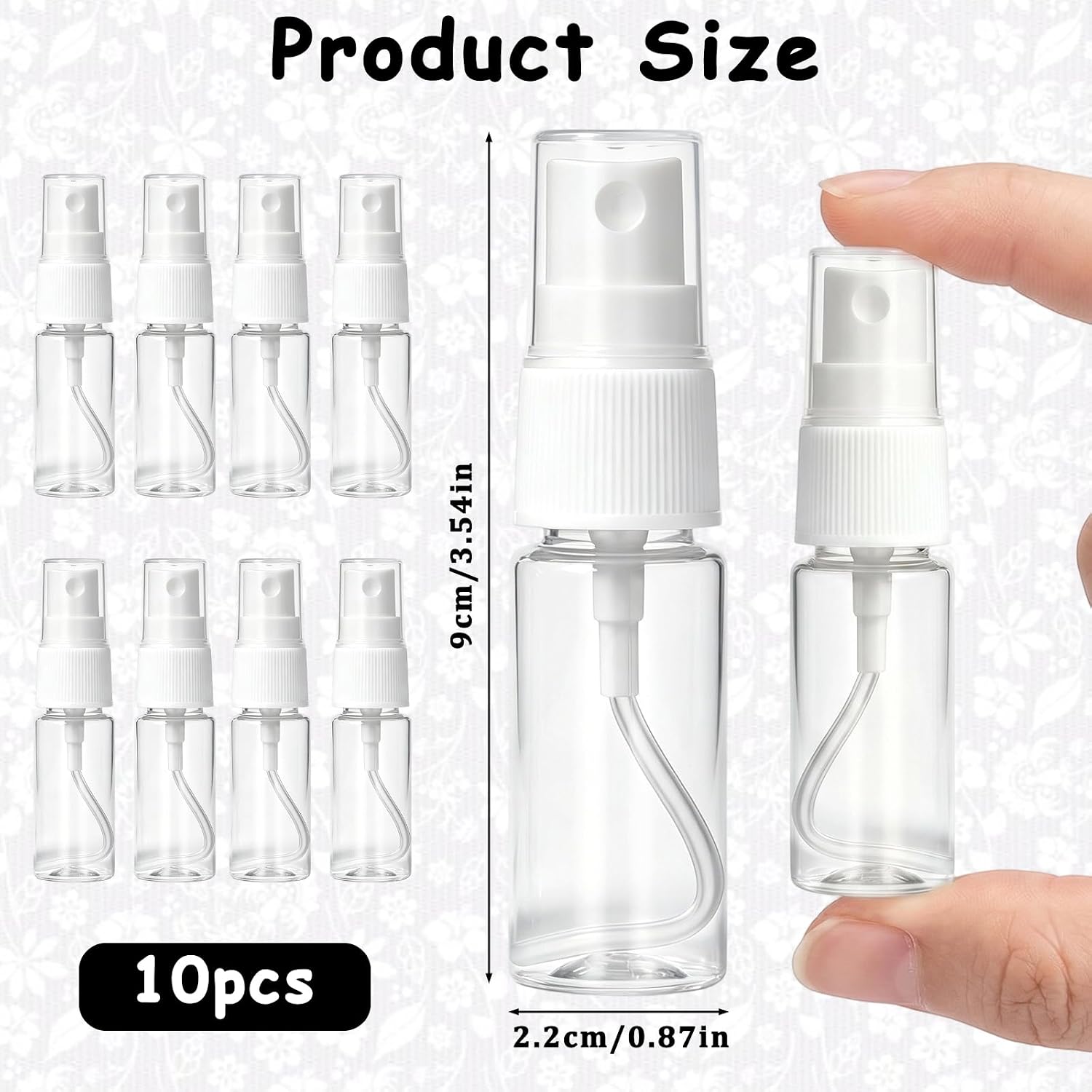10 Pcs Small Spray Bottle, 15ml/0.5 Oz Fine Mist Travel Spray Bottle