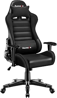 huzaro Ranger 6.0 Gaming Stuhl Kinder ergonomischer Drehstuhl für 100–160 cm, bequemer Pc Stuhl mit Lendenkissen and Kopfstütze, atmungsaktivem Huge Mesh und Verstellbarer Rückenlehne, Schwarz