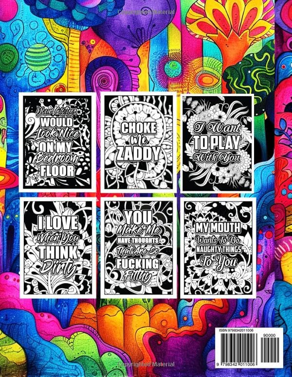 Naughty Thoughts for Her Coloring Book: Swear Word Color Pages for Stress Relief & Relaxation | You Funking Got This Coloring pages | Inappropriate Gift for Women at Birthday & Christmas image 3