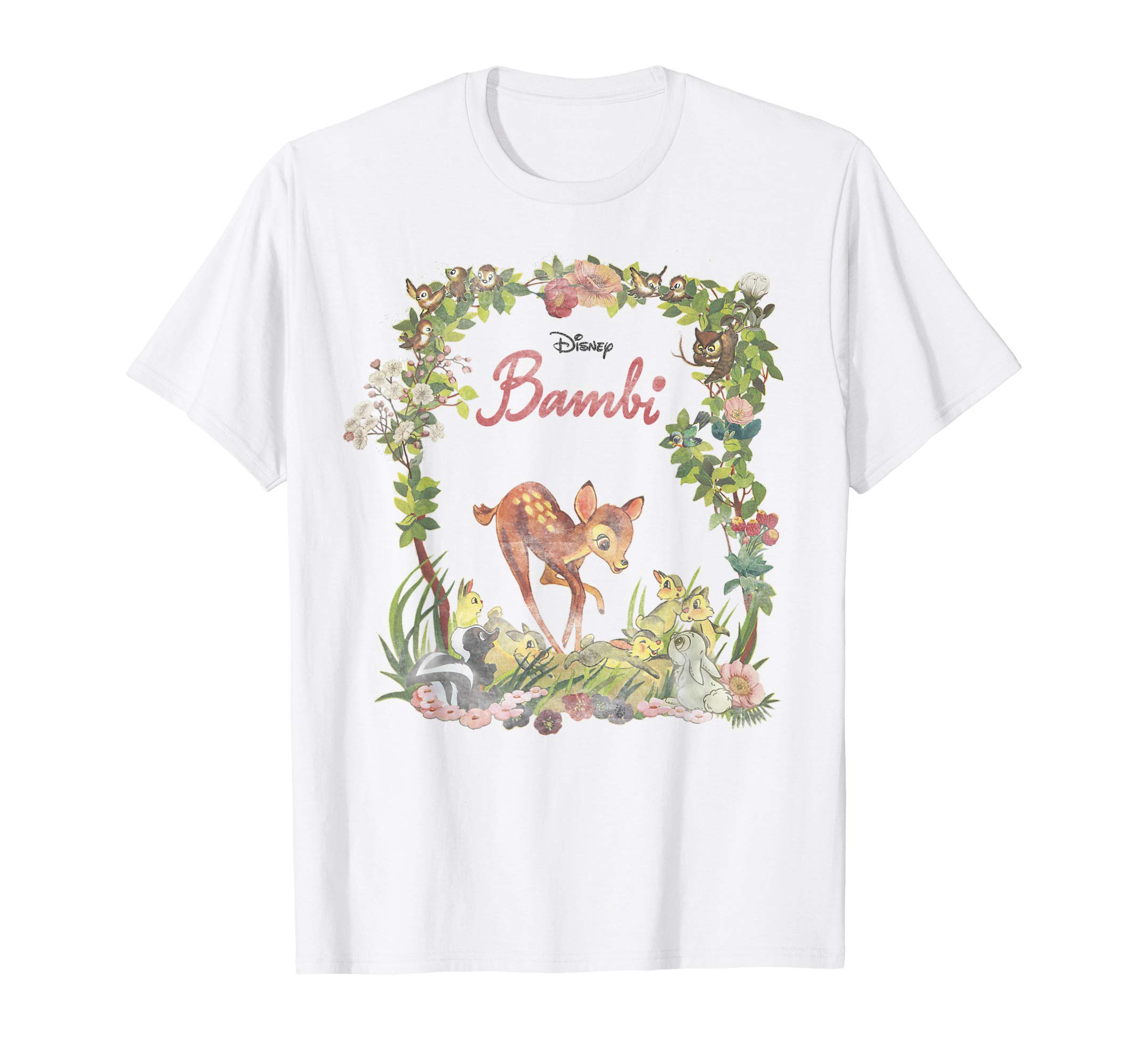 Disney Bambi Floral Portrait T-ShirtOEKO-TEX STANDARD 100