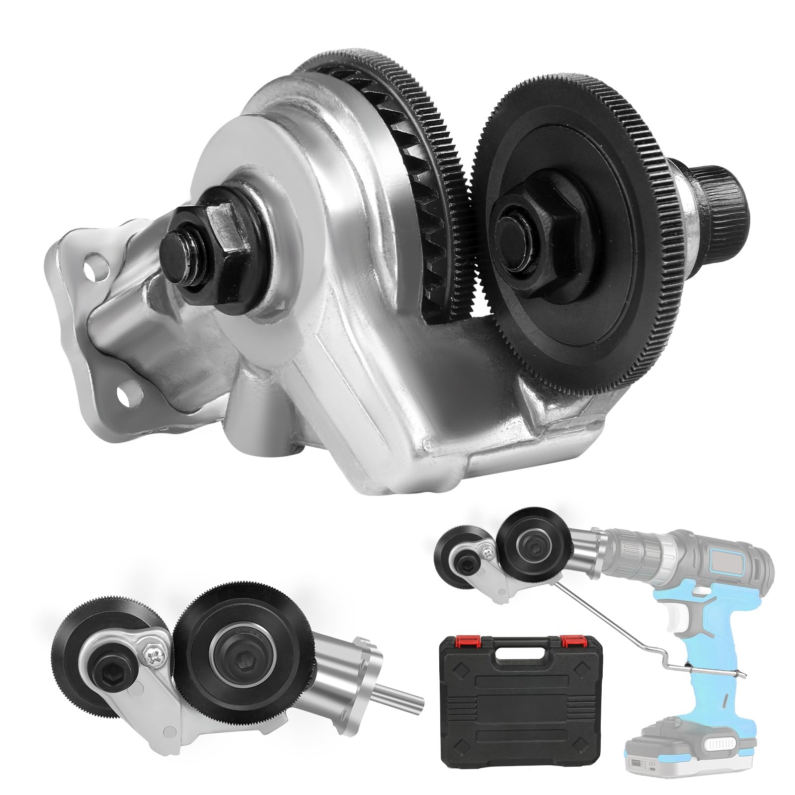Cisaille à tôle électrique pour visseuse sans fil, grignoteuse de tôle de perceuse à main, pour couper le fer, la tôle blanche, l'acier, le cuivre, l'aluminium (L-001)