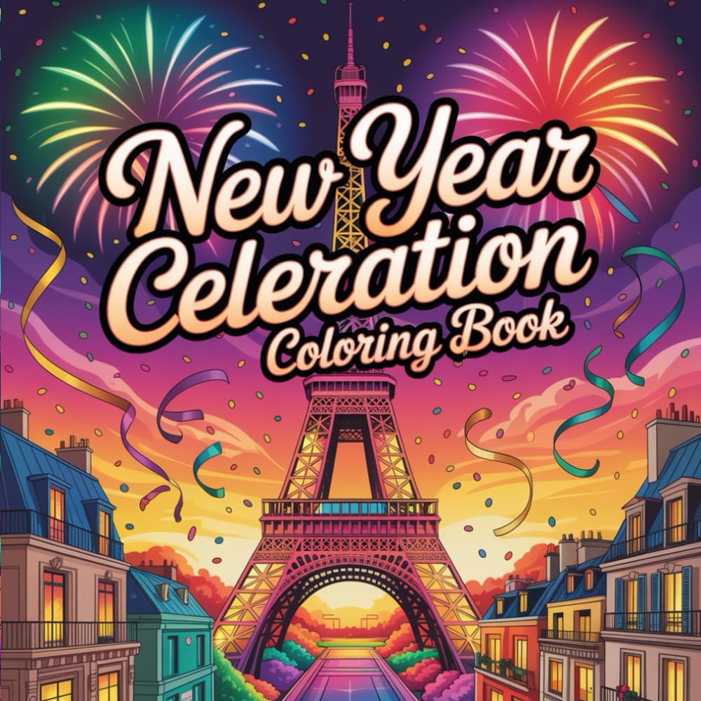 New Year Celebration Coloring Book: Colorful Celebrations, Glittering Scenes & A Bright Start to the New Year