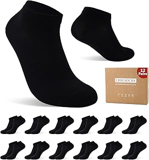 12 Pares Calcetines Deporte Tobilleros Hombre Mujer Low Cut Running Atlético Caminar Corto Algodón Transpirable