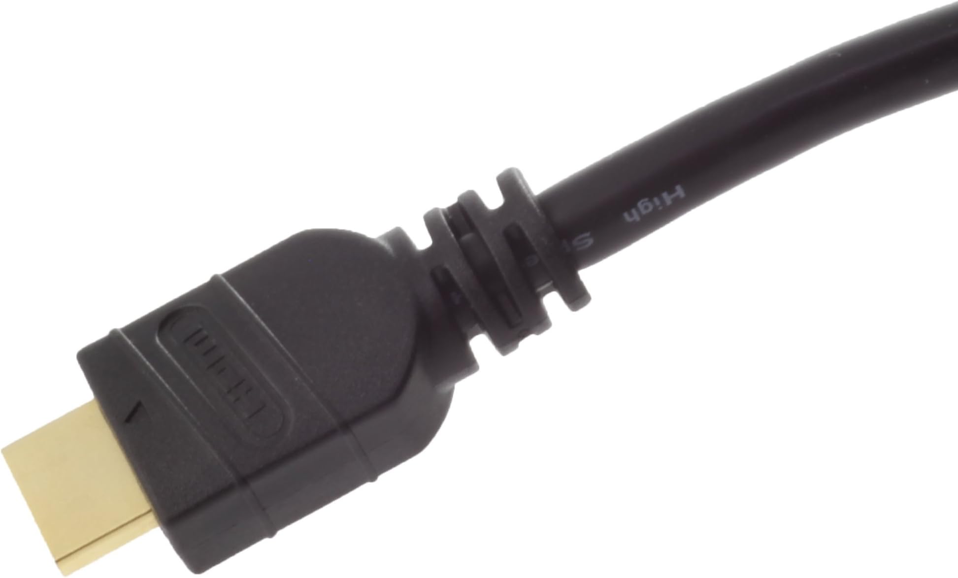 Tartan 28 AWG High Speed HDMI Cable with Ethernet, Black, 1 Foot