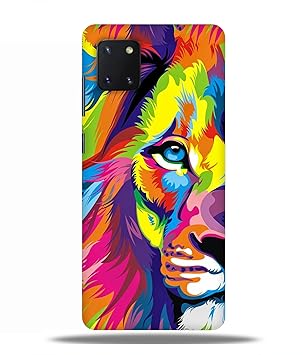 Pg SHOPPING HUB Printed Colorful Designer Mobile Hard Back Case Cover for Samsung Galaxy Note10 Lite (Graphic, Lion, Multicolour, King)