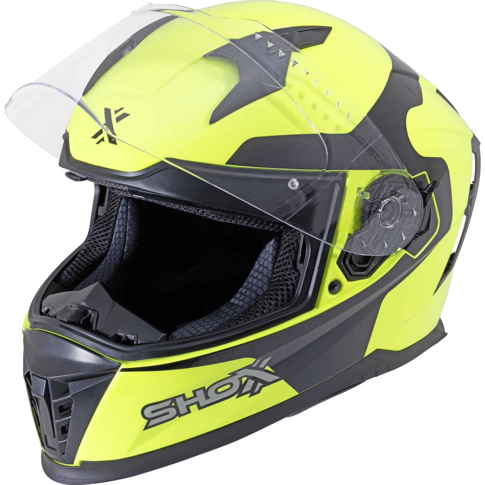 Shox Helmets Eclipse Vega Motorcycle Helmet ECE 22.06 Approved Unisex Full Face Street Sport Touring Motorbike Protective Crash Lid for Bike Riding