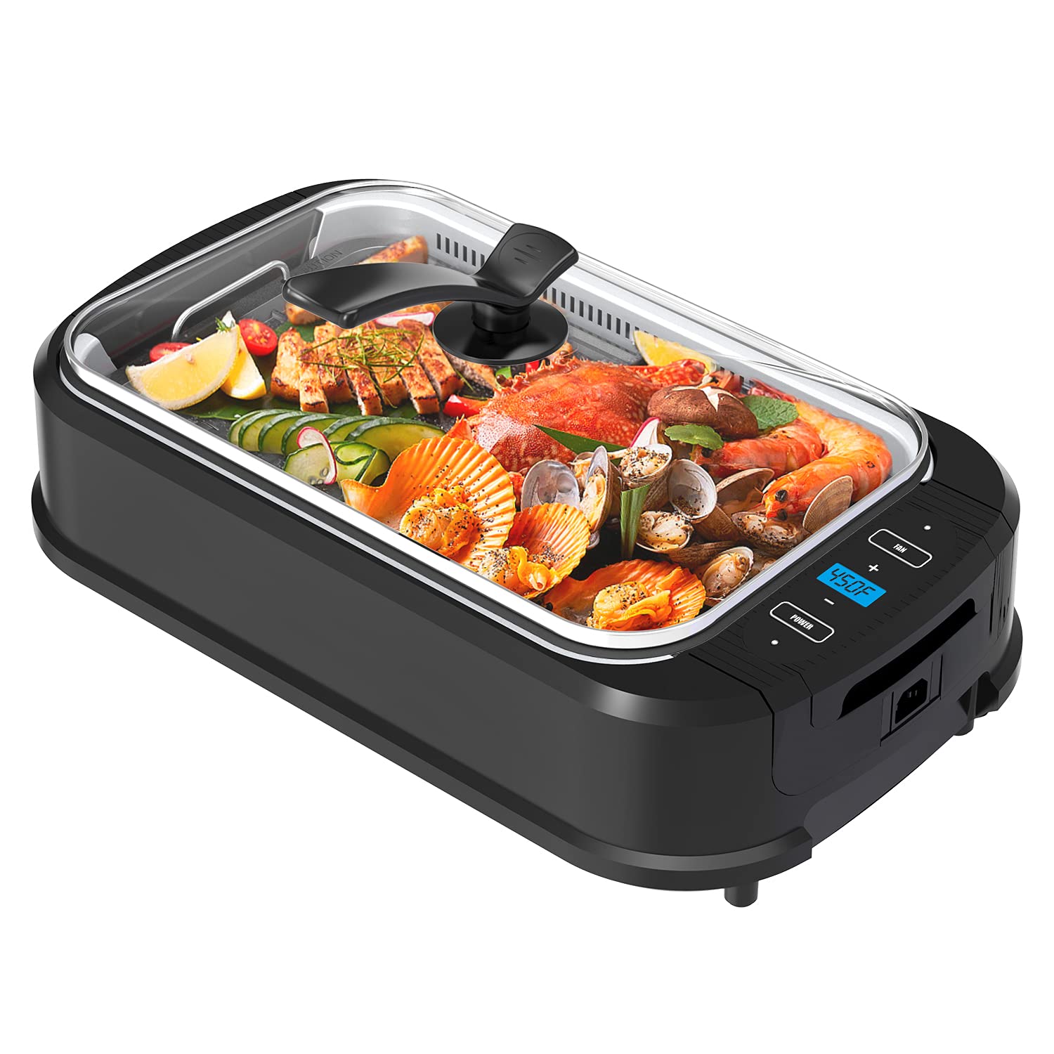 LITIFO Indoor Smokeless Grill, 1500W Electric Korean BBQ Griddle with