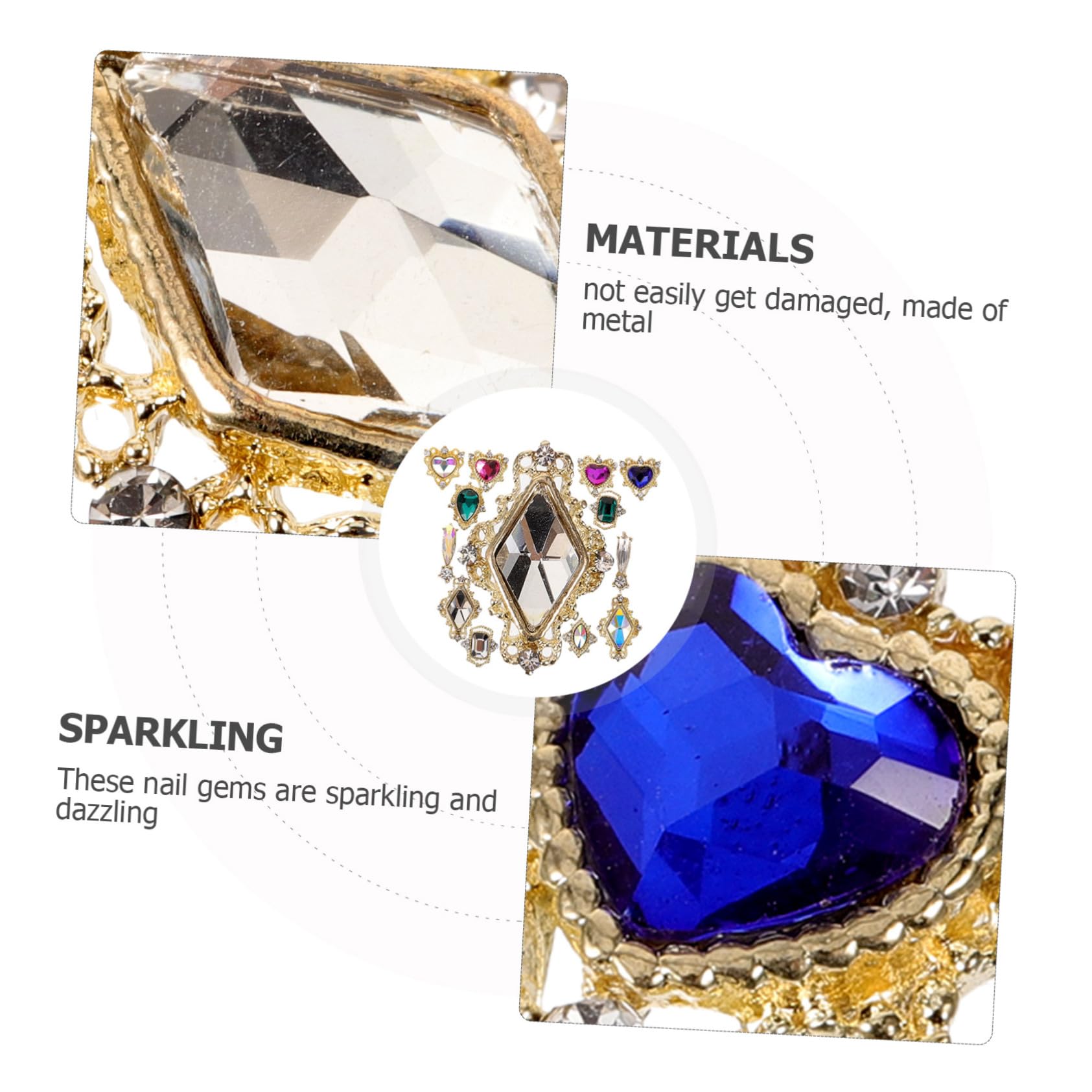 5 Set Crystal Love Diamond Decoration Abbagliare Unghia Cristalli Gemme Per Unghie Per Nail Art Uv Trucco Borchie Per Unghie Gioielli Per Unghie Shinestones Di Nail Art Kit Strass