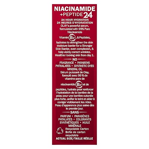 Miniatura 6 de Olay Niacinamide + Peptide 24 Suero antiarrugas, sin fragancia, 1.3oz FL