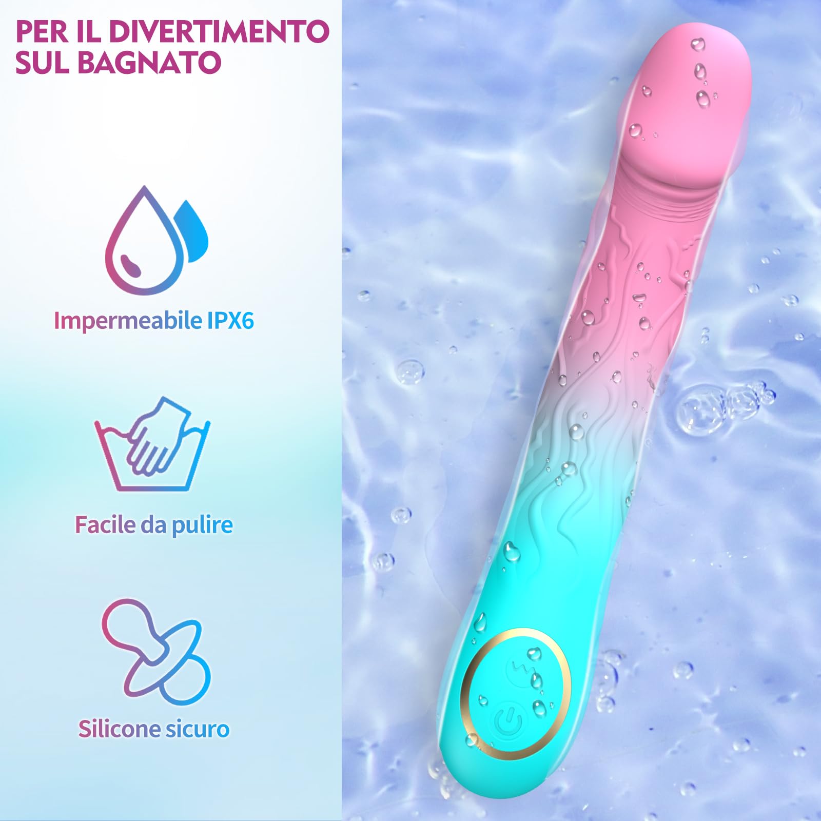 Vibratore Dildo Toys Sessuali per Donna Vibratoreper Donna Professionale Vibratore Punto G Giocattoli Sessuali Anale e Sextoys Vibratorepunto Squirt Uomo 10 Modalità Realistico Sex Toy in Silicone