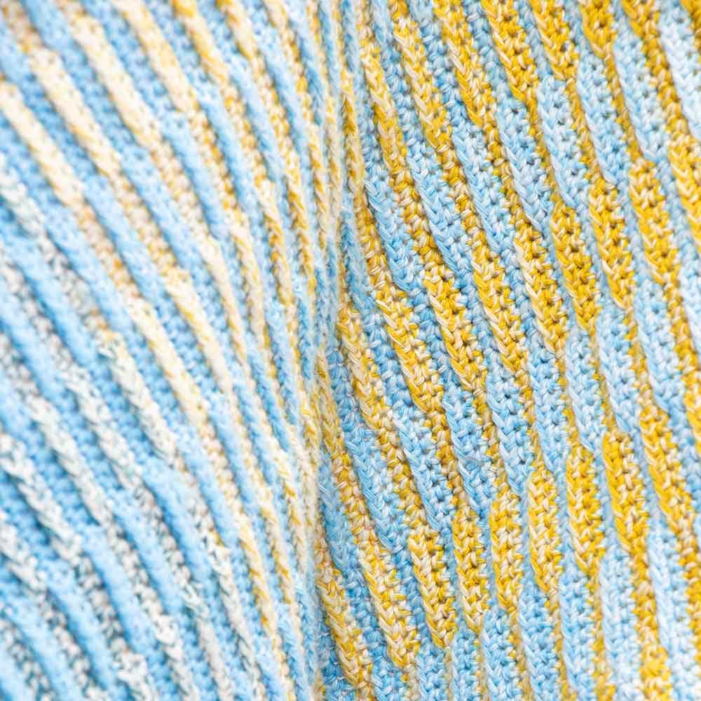 Scheepjes Cotton Whirl Gradient Cotton Yarn, 1,094 yd (706 Blueberry Frost), 7.9 oz (224 g), 100% Cotton, 1 Skein