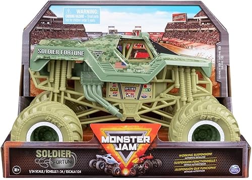 Miniatura 2 de Monster Jam Camión monstruo fundido a presión a escala 124 oficial (Serie 19 Soldier Fortune)