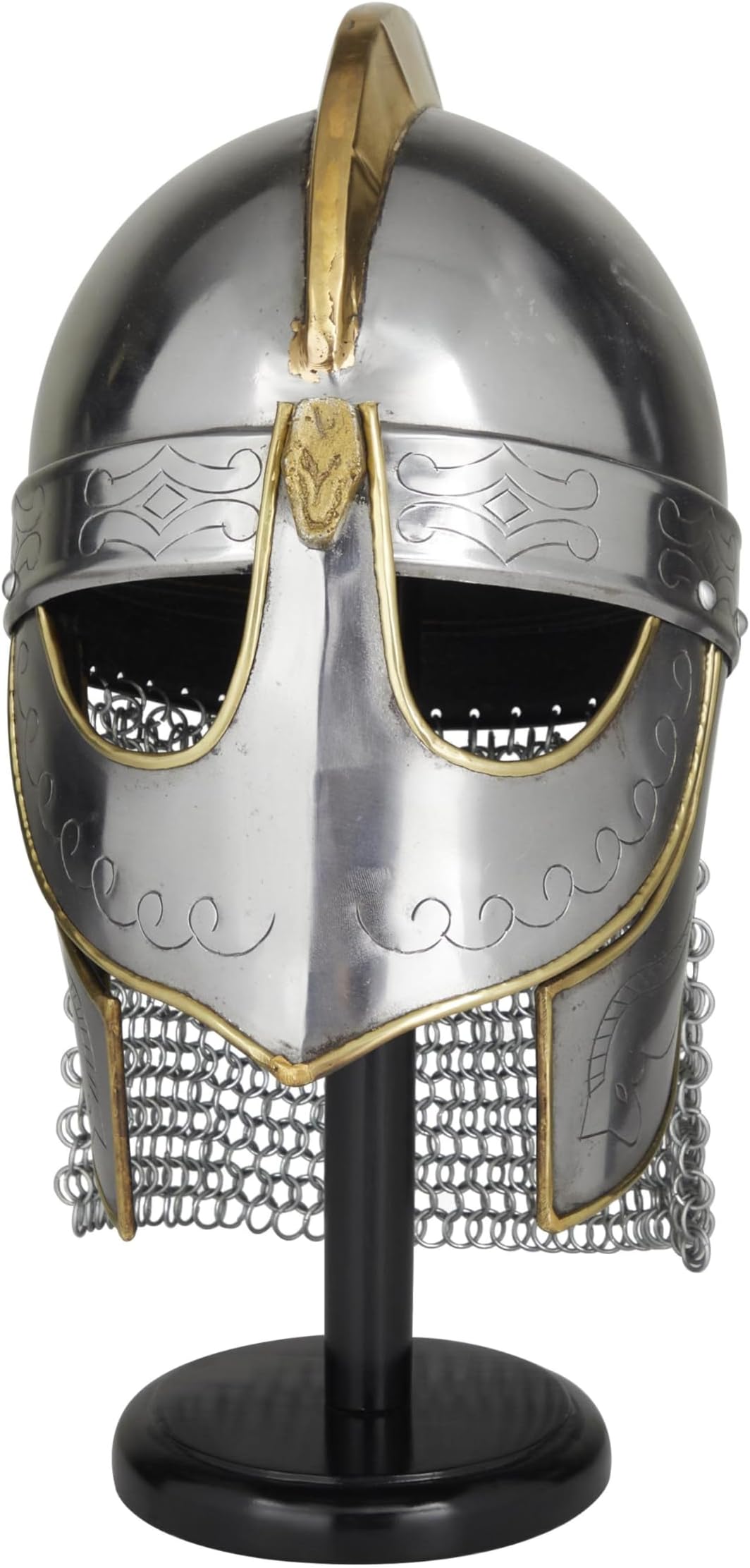 Deco 79  Silver Metal Vintage Helmet 17 x 9 x 11 Inches