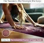 𝑯𝑰𝑮𝑯𝑻𝑶𝑷 Yoga Mat with Strap Non-Slip 6mm Thick, Premium Suede & TPE Tree-of-Life Root Chakra Design (72”x24”) Yoga, Hot Yoga, Pilates and Sweaty Workout