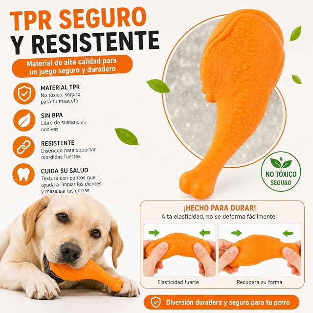 Foto 4 de 6 de Home Universal® Juguete Mordedor para Perros de Goma Resistente con Textura Antideslizante