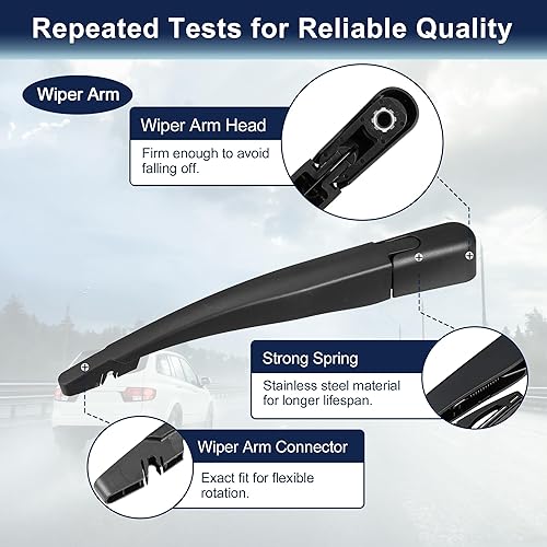 Miniatura 4 de X AUTOHAUX Juego de brazos de limpiaparabrisas trasero para Ford Escape 2008-2012 para Lincoln MKT 2010-2019