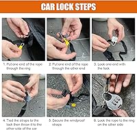 Vista 45 de Fundas impermeables para coche de reemplazo para Cadillac ATS/ATS-V 2013-2019, funda para todo clima de 6 capas con puerta con cremallera y bandas a