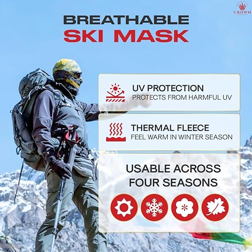 Miniatura 4 de Anime Ski Mask with Design - Balaclava Summer Skii and Winter Masks for Men Women, Face Cover Windproof UV Protection