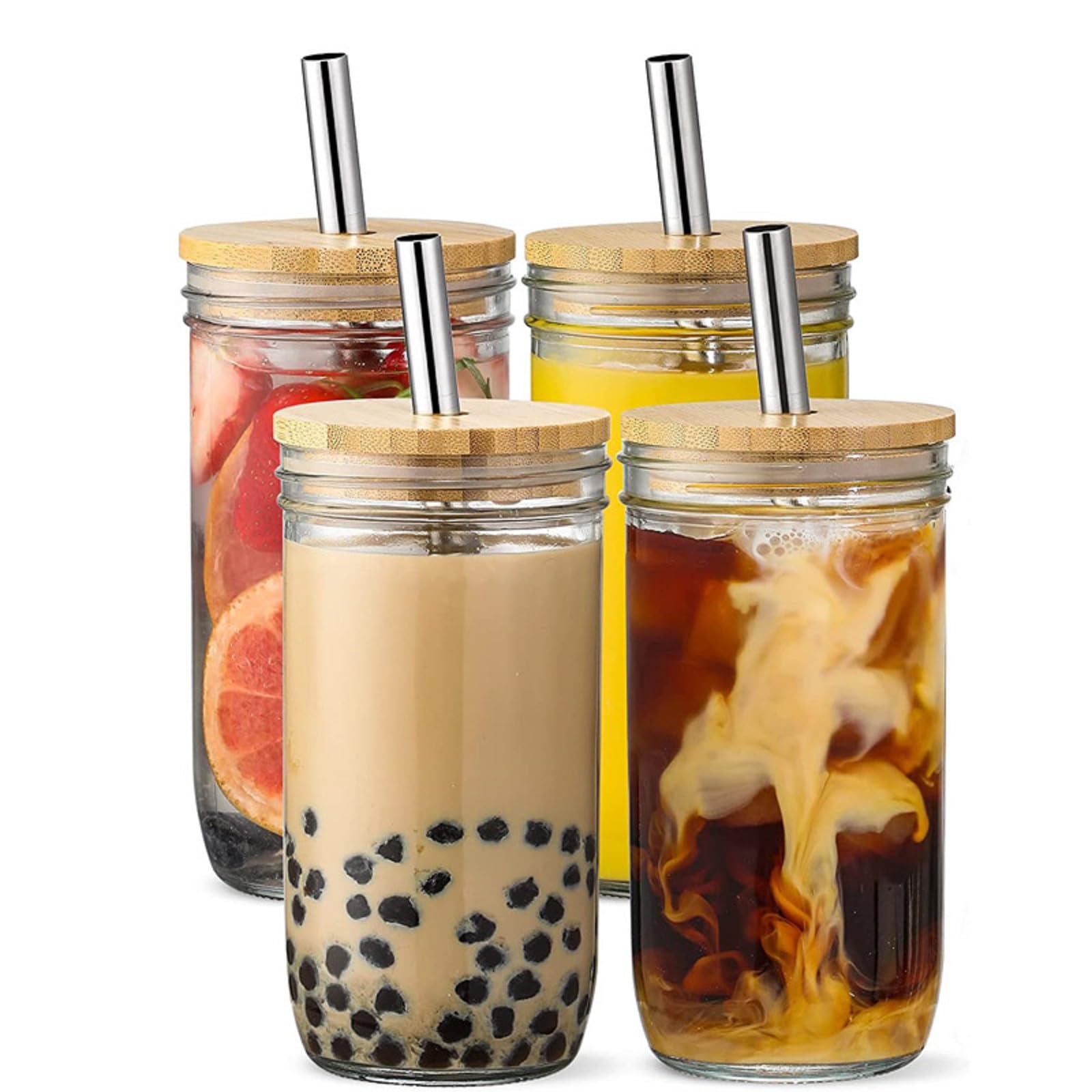 Gobelets de voyage réutilisables en verre 730 ml pour finir les verres jetables