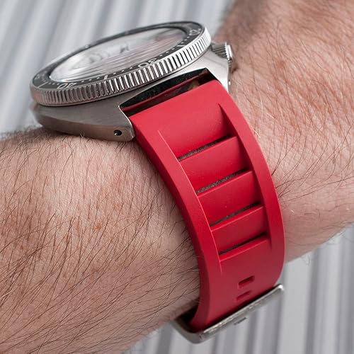 Miniatura 6 de StrapHabit Correa de reloj de goma ventilada de liberación rápida FKM Vent 0.787 in 0.866 in